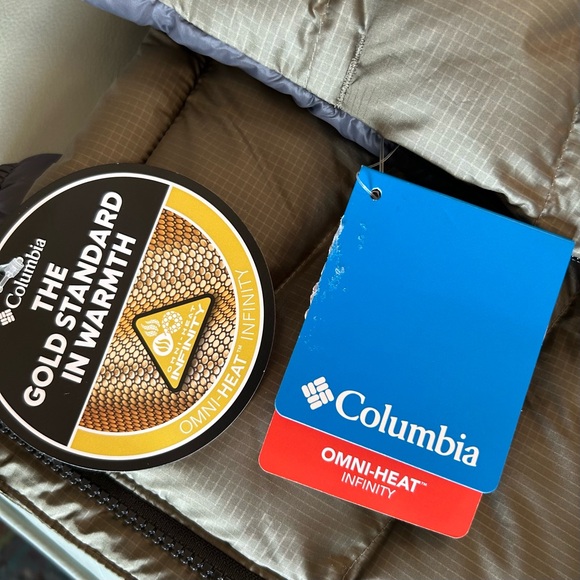 Columbia NWT Labyrinth Loop II Hooded Jacket Omni Heat Small Khaki Green & Gray - Picture 8 of 15